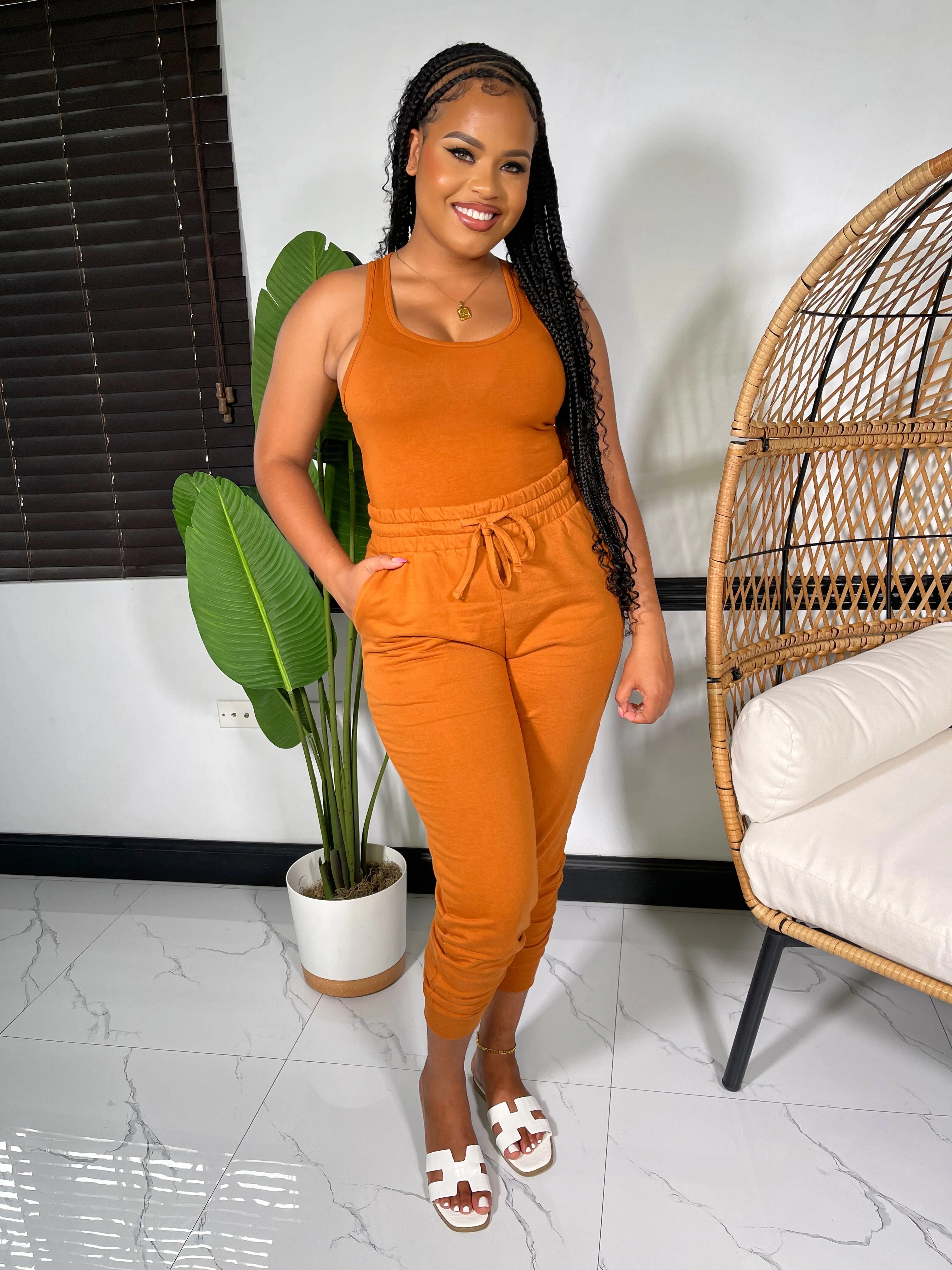 Allison Joggers Set- Almond