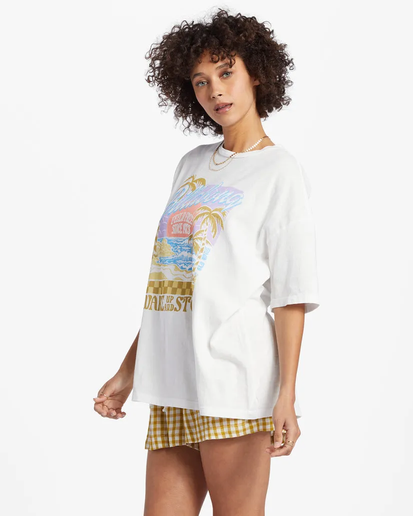 Billabong Wake Up And Stoke Tee-Salt Crystal