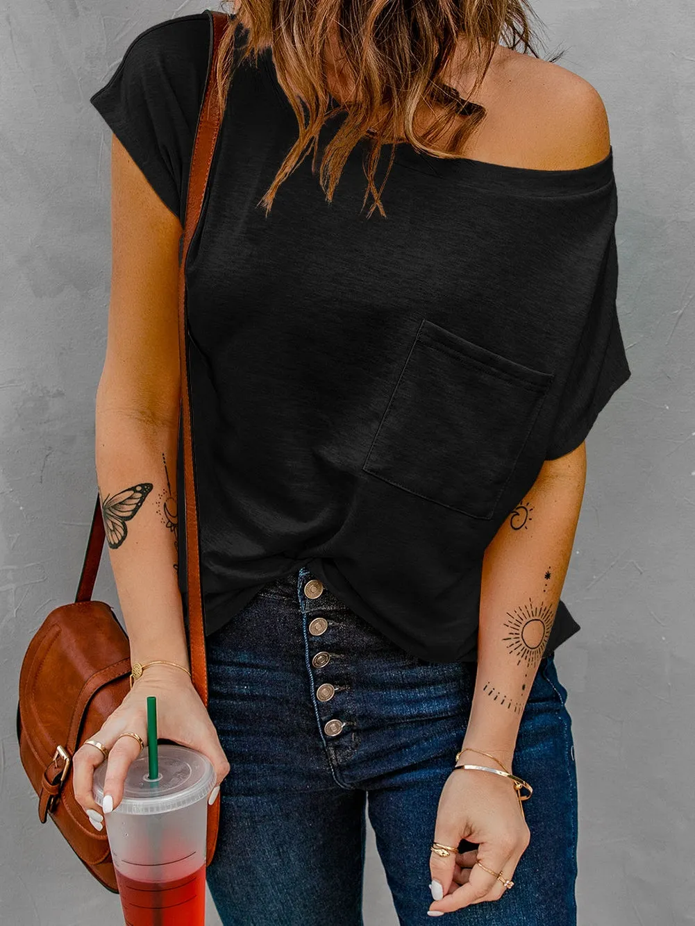 Black T-Shirt with Pocket