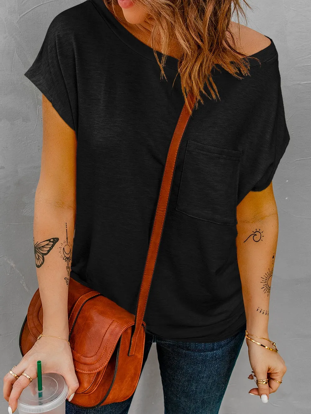 Black T-Shirt with Pocket