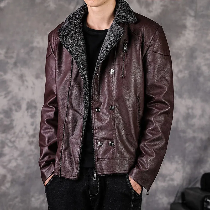 Bonsir Suits and Blazers Thin Winter Coats Slim Fit Fashion 2024 Single Models Casual Trendy Luxury Designer Leather Jacket for Men