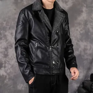 Bonsir Suits and Blazers Thin Winter Coats Slim Fit Fashion 2024 Single Models Casual Trendy Luxury Designer Leather Jacket for Men