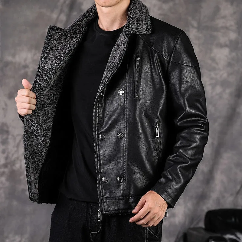 Bonsir Suits and Blazers Thin Winter Coats Slim Fit Fashion 2024 Single Models Casual Trendy Luxury Designer Leather Jacket for Men
