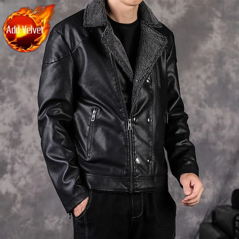 Bonsir Suits and Blazers Thin Winter Coats Slim Fit Fashion 2024 Single Models Casual Trendy Luxury Designer Leather Jacket for Men