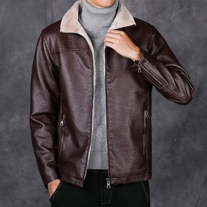 Bonsir Suits and Blazers Thin Winter Coats Slim Fit Fashion 2024 Single Models Casual Trendy Luxury Designer Leather Jacket for Men