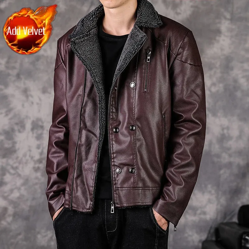 Bonsir Suits and Blazers Thin Winter Coats Slim Fit Fashion 2024 Single Models Casual Trendy Luxury Designer Leather Jacket for Men