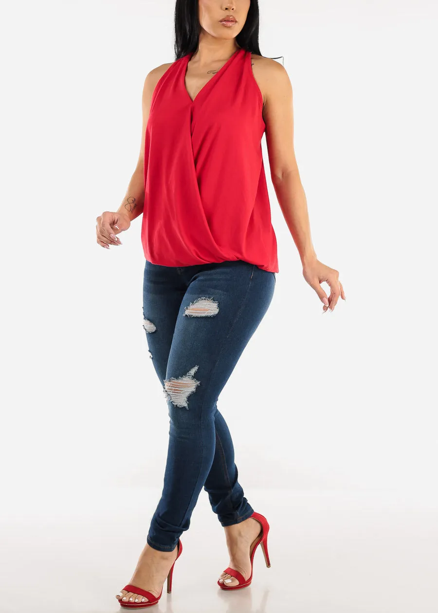 Butt Lift High Waist Ripped Skinny Jeans Med Blue