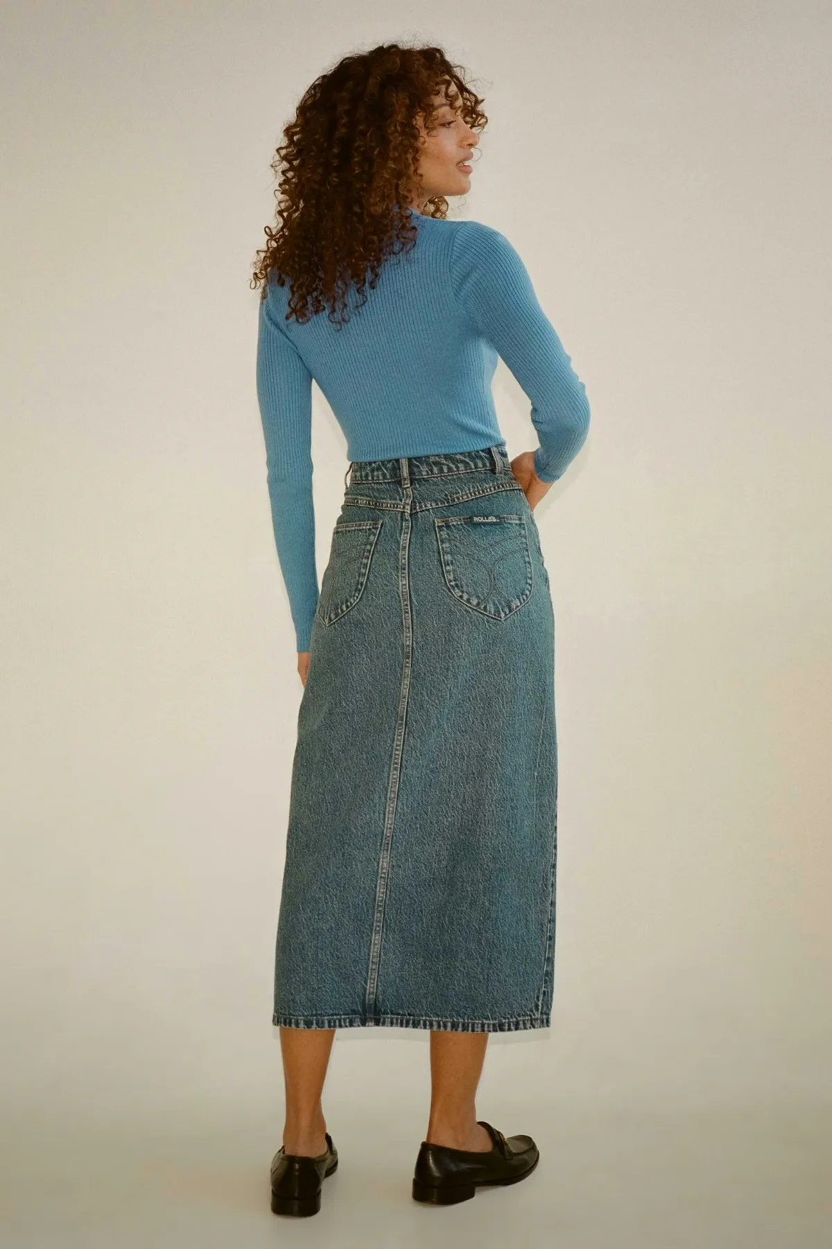 Chicago Skirt | Lyocell Blue Mid Vintage Blue