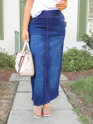 Classic Waistband Long Denim (DK Blue) - FINAL SALE