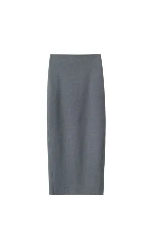 'Evelyn' High-Waisted Slim Fit A-Line Midi Skirt