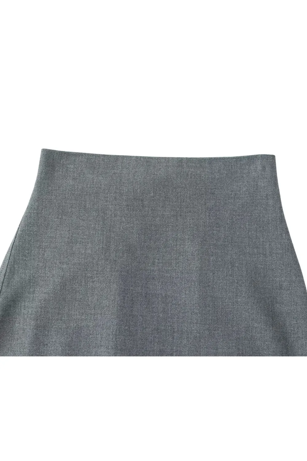 'Evelyn' High-Waisted Slim Fit A-Line Midi Skirt