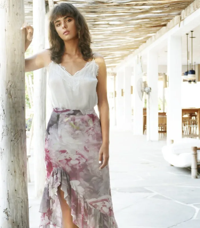 GIRL TALK Silk Satin Camisole by Little Joe Woman