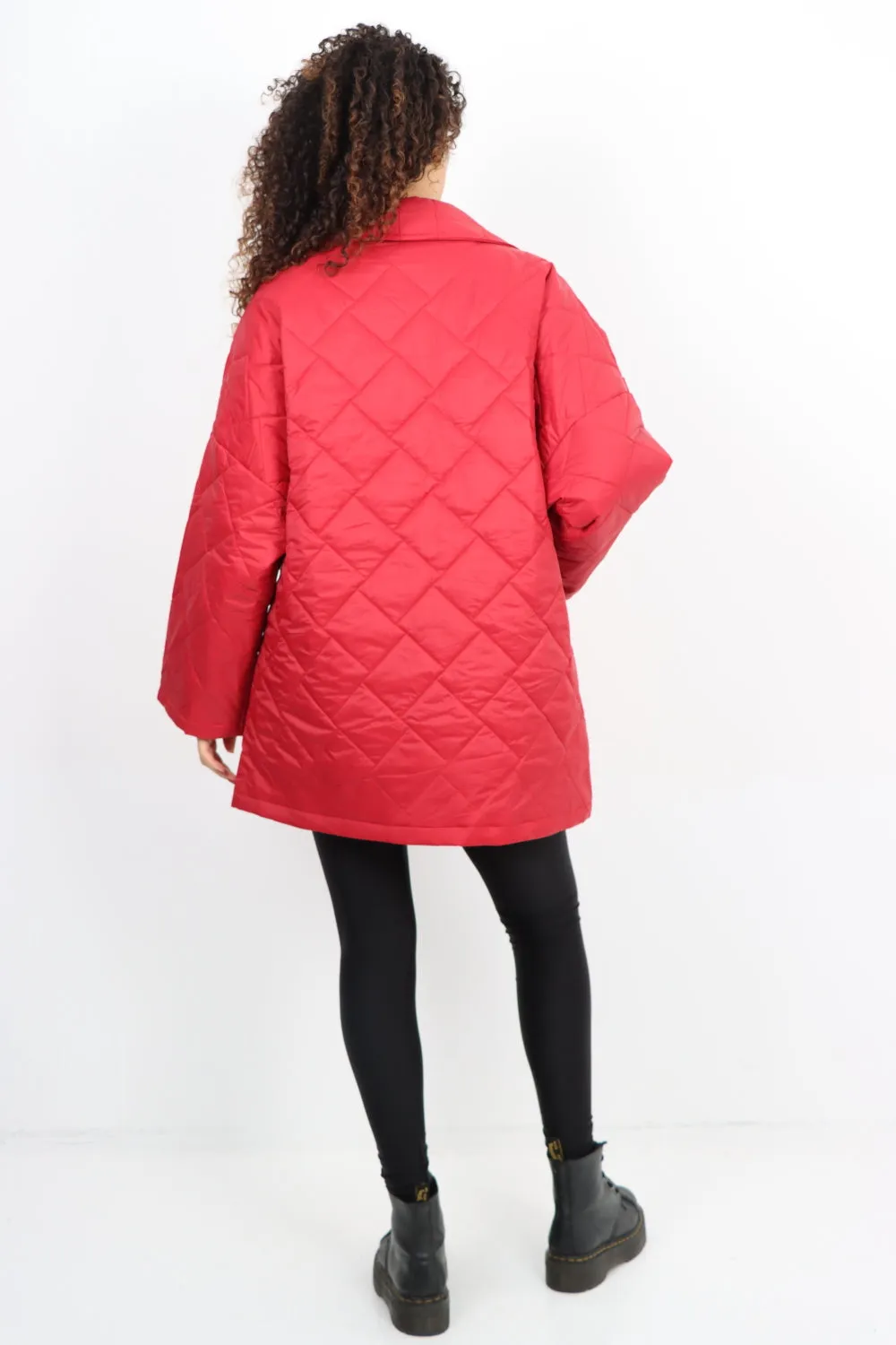 Italian Leopard Lined Quilted Padded Front Pockets  Jacket