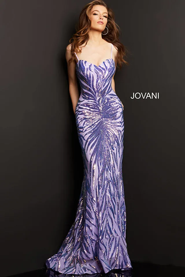 Jovani 08481 Long Straight Sequin Sweetheart Neckline Prom Pageant Gown