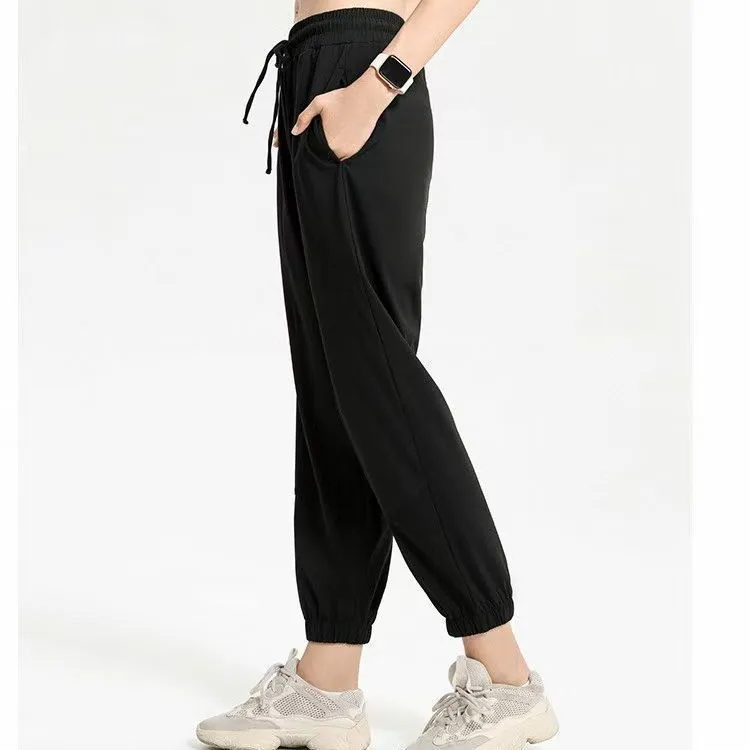 Long Sun Protection Leggings Drawstring Thin Loose