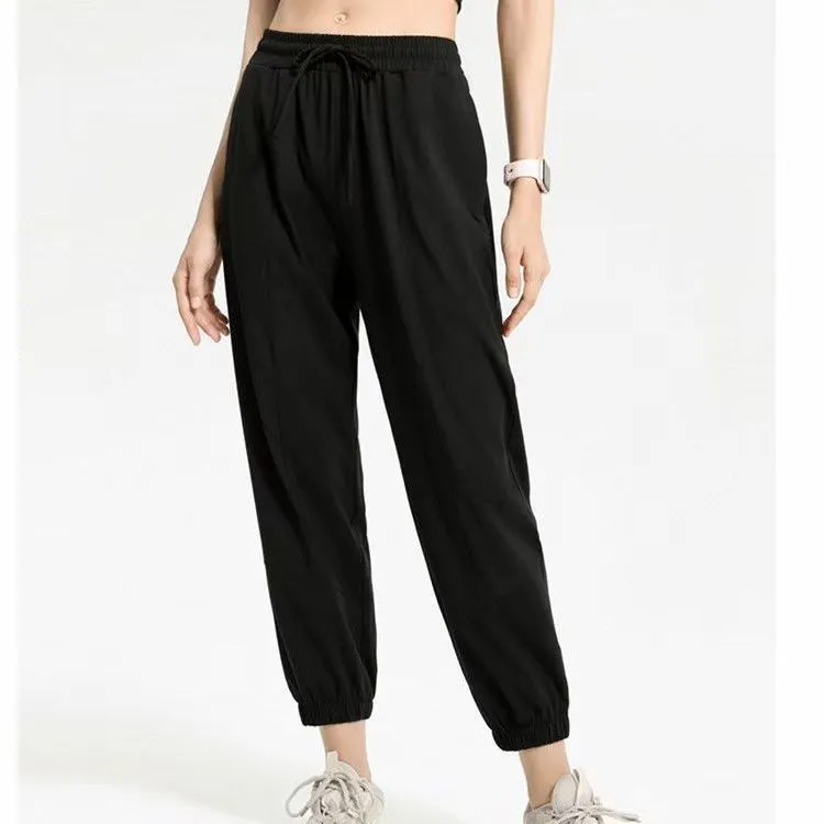 Long Sun Protection Leggings Drawstring Thin Loose