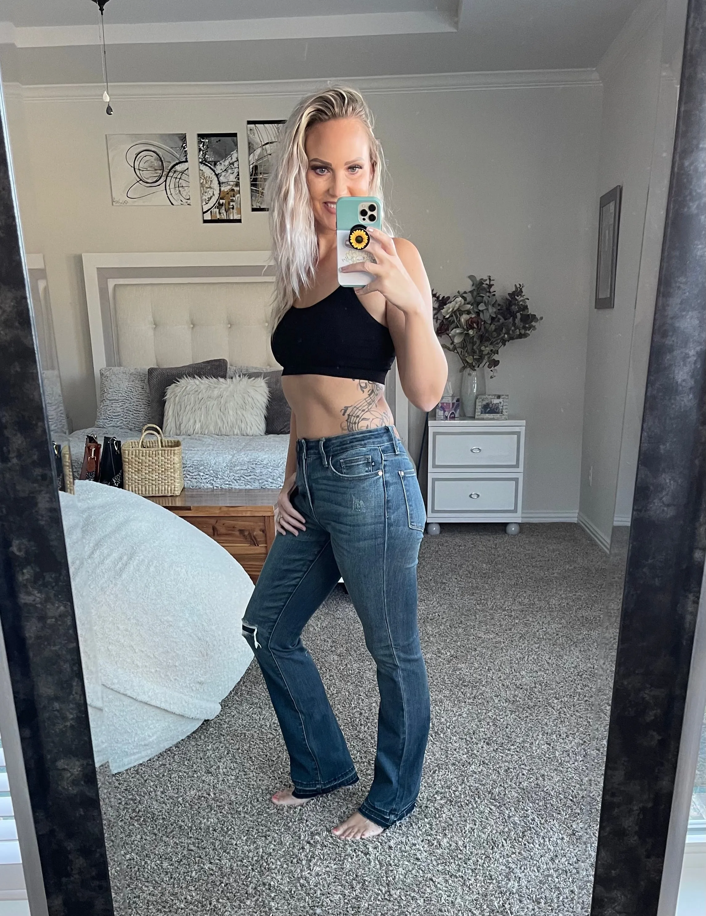 Marley Raw Hem bootcut Judy Blue jeans