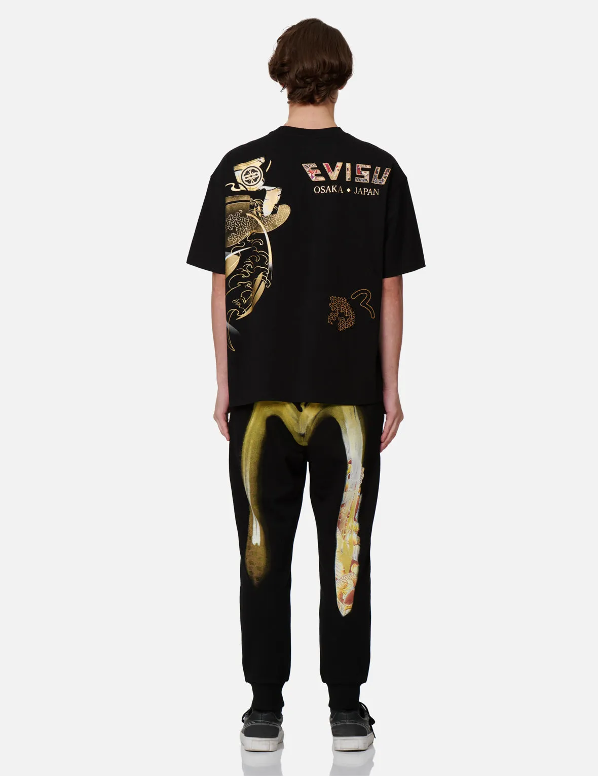 Multi-Pocket Foil-Print T-Shirt