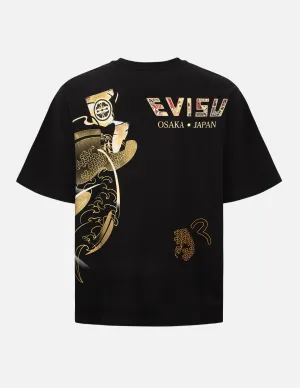 Multi-Pocket Foil-Print T-Shirt