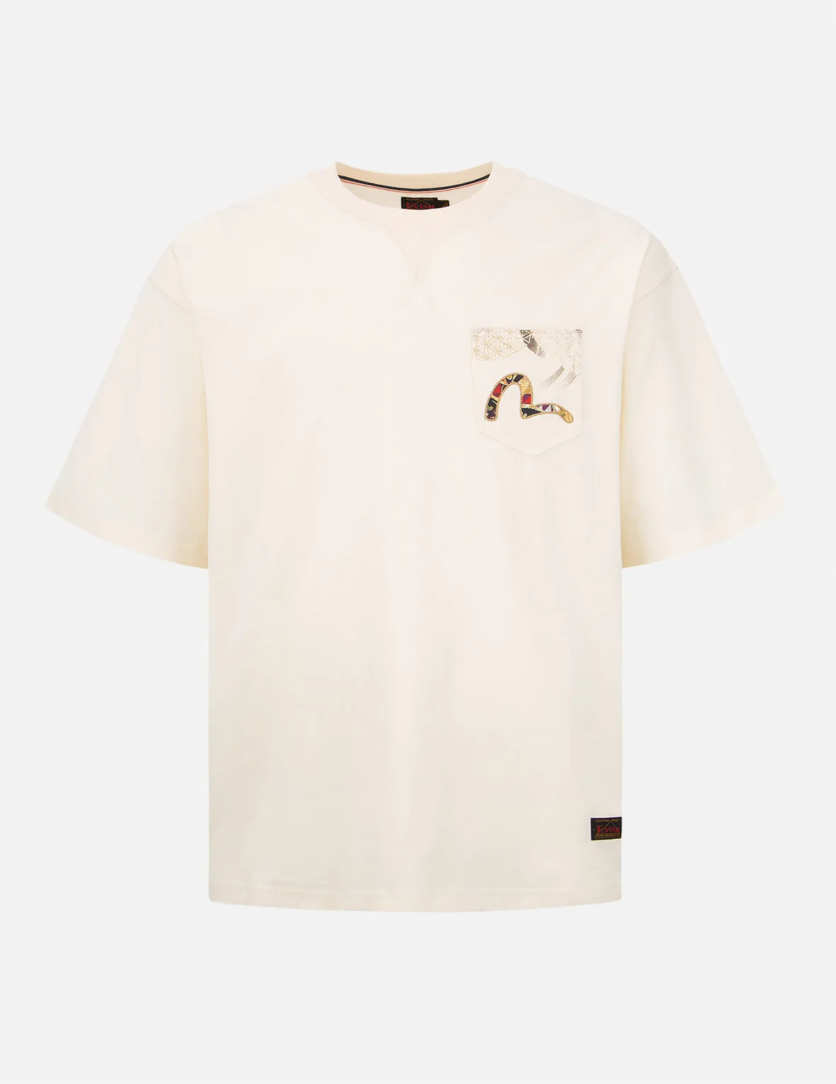 Multi-Pocket Foil-Print T-Shirt