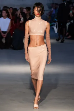 No. 21 - Sequin Pencil Skirt: Cream