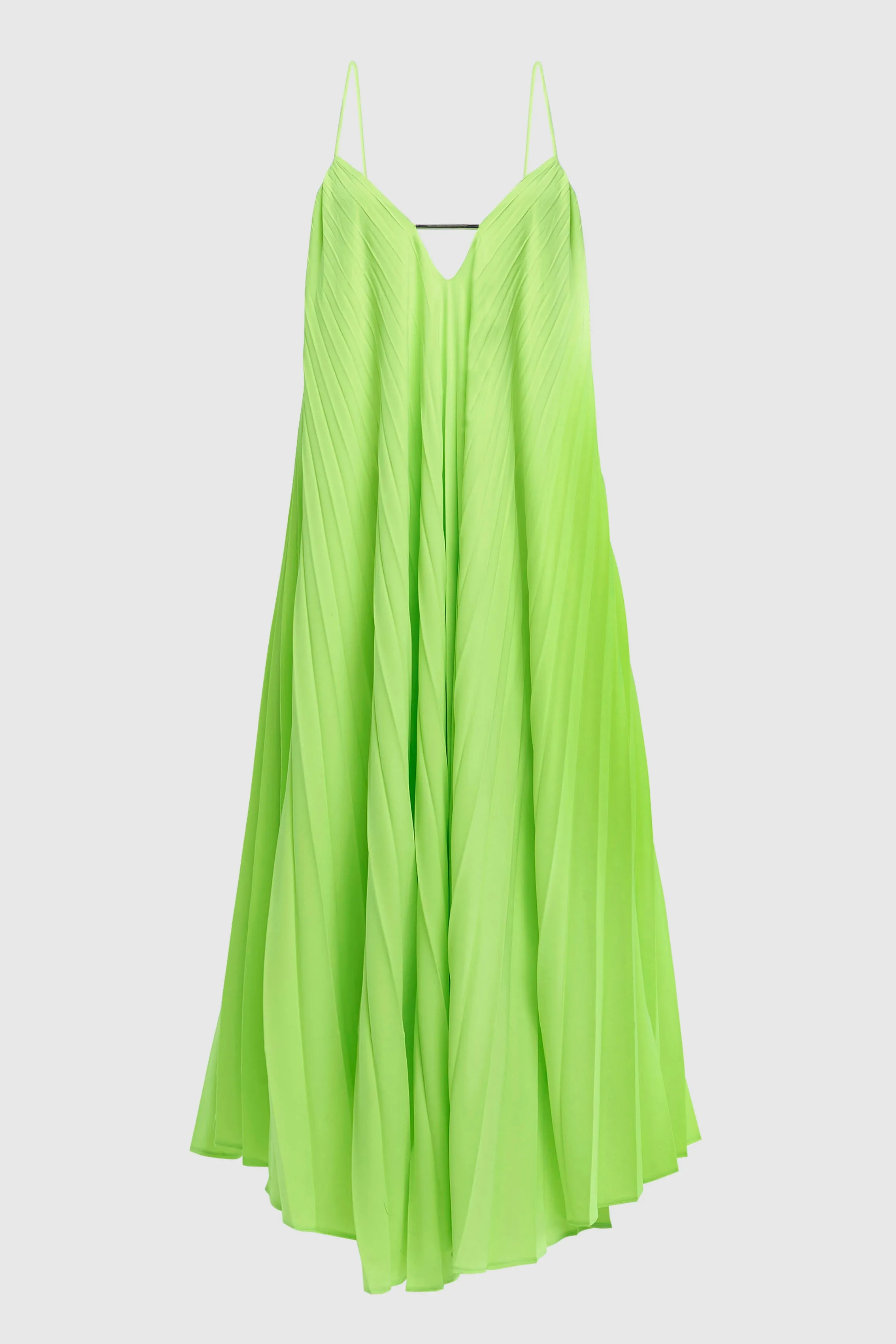 OPEN BACK PLEATED MIDI DRESS