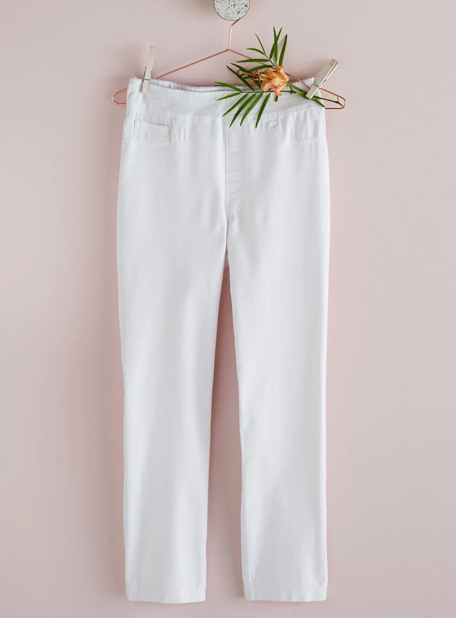 Slim Fit White Denim Jeans