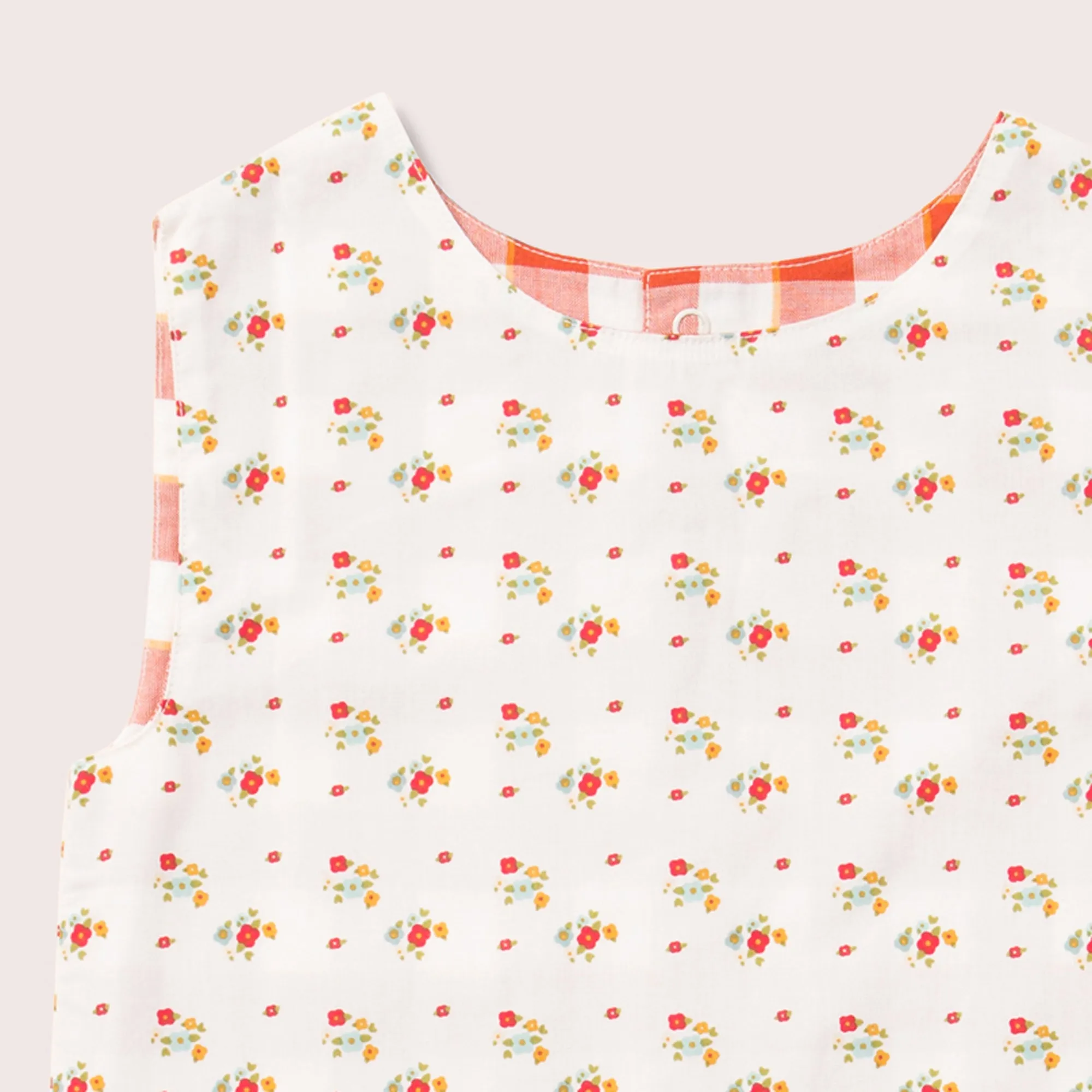 Spring Flowers Reversible Button Through Sleeveless Blouse