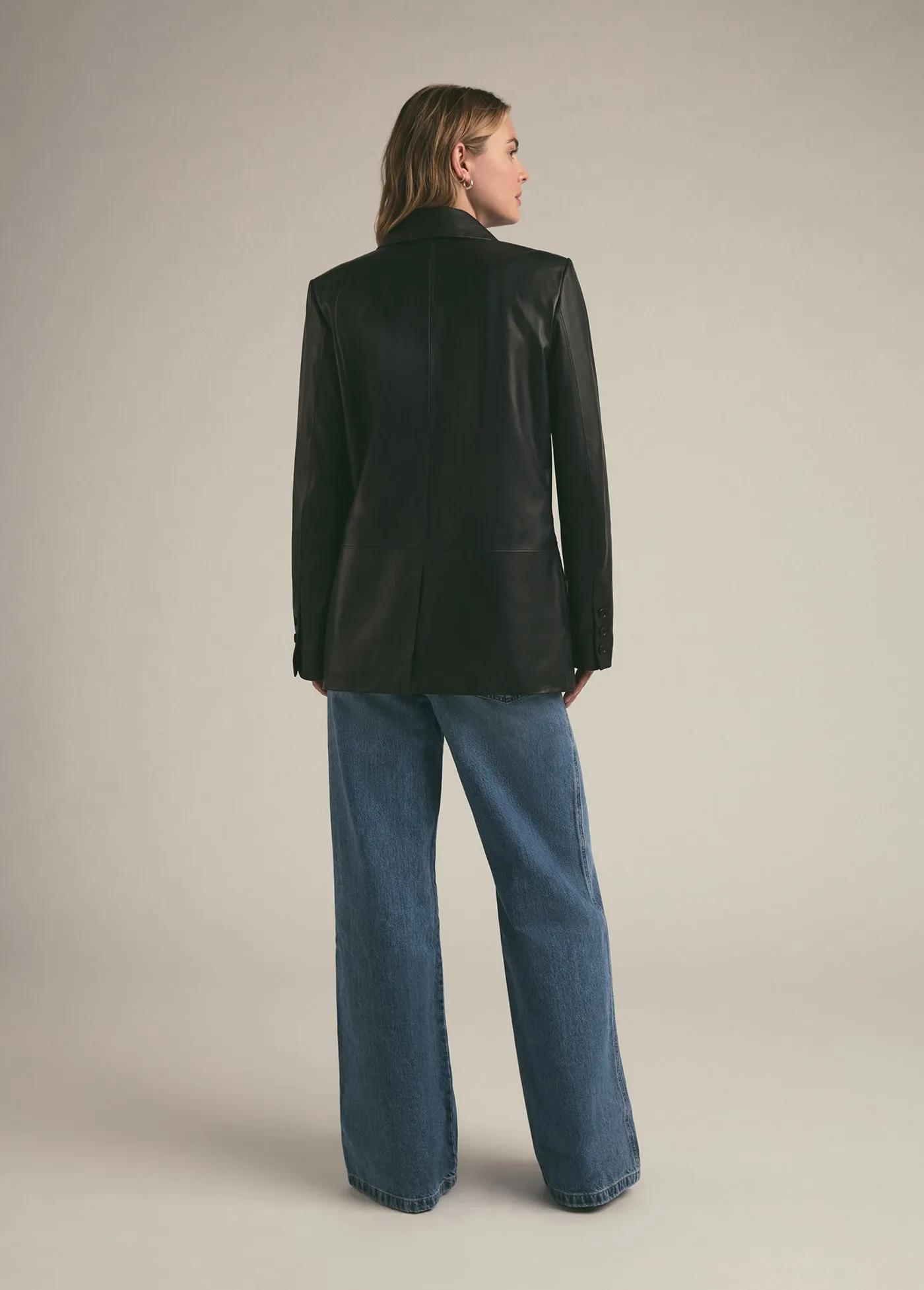 THE AGNES LEATHER BLAZER