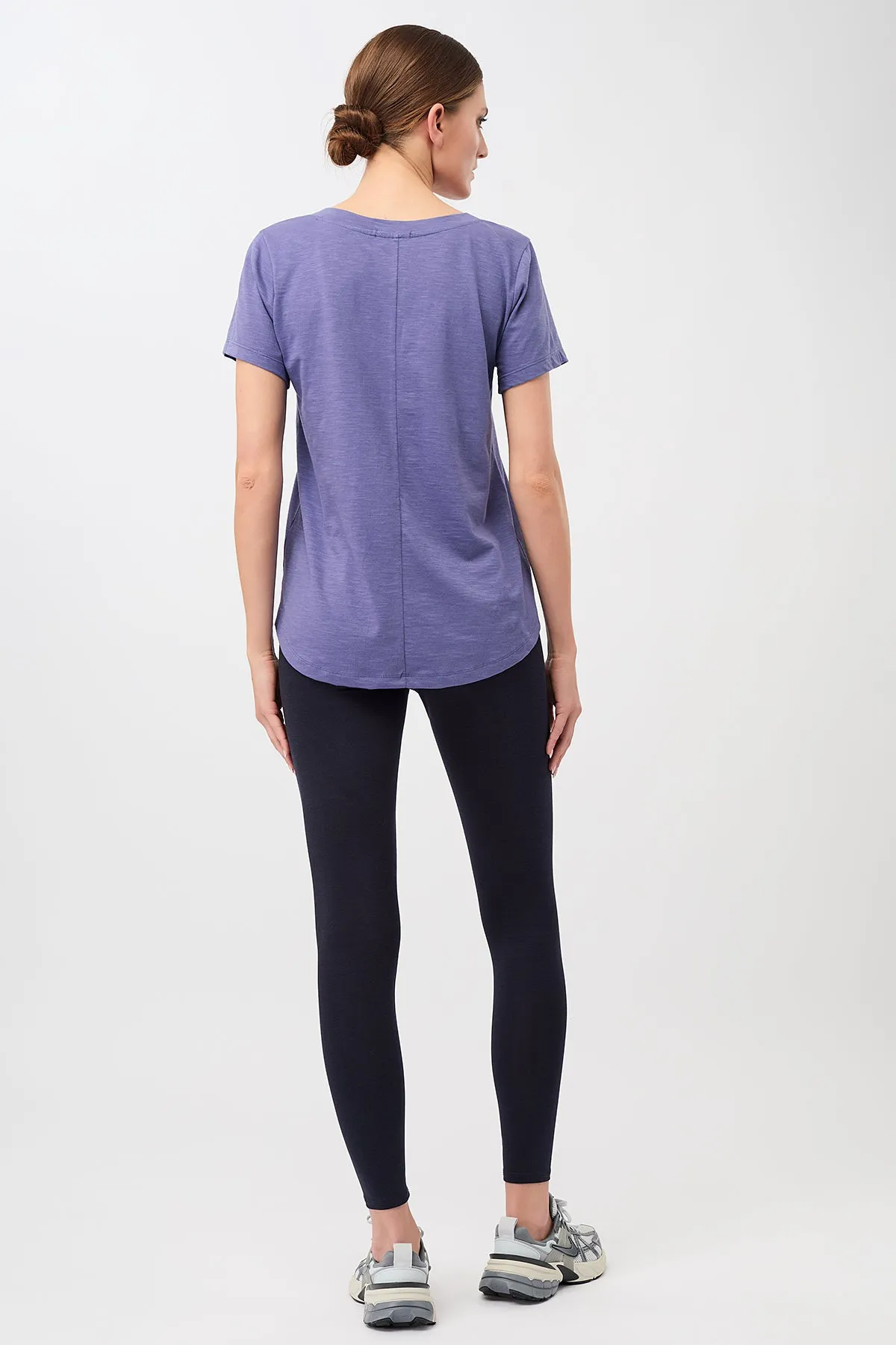 The New V-Neck (Deep Violet), GOTS