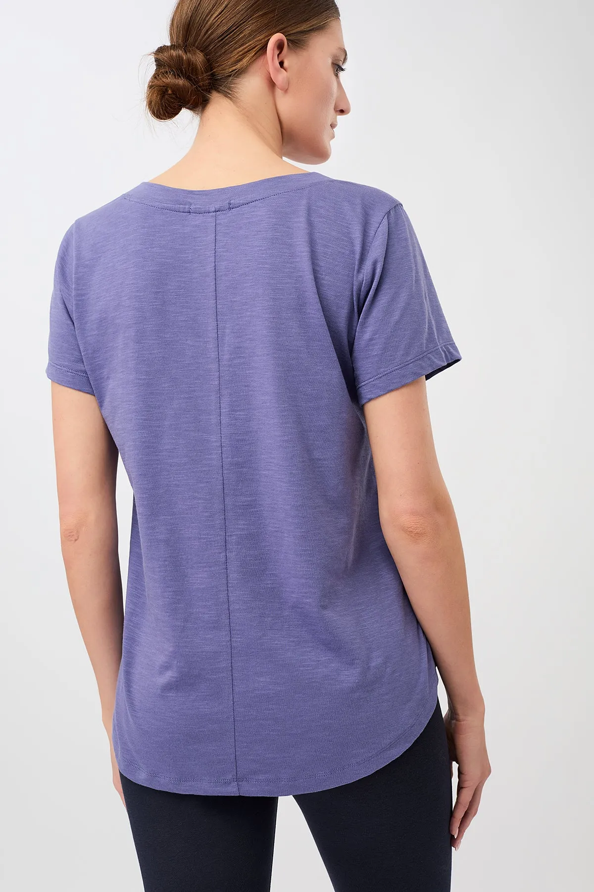 The New V-Neck (Deep Violet), GOTS