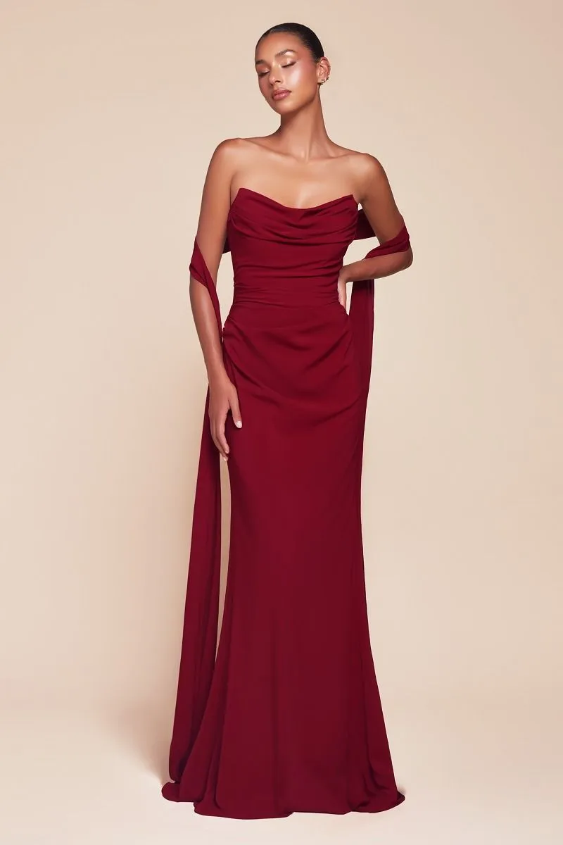VERSITILE TIE CHIFFON DRESS CD7433