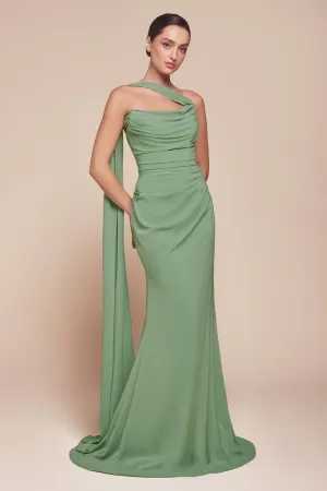 VERSITILE TIE CHIFFON DRESS CD7433