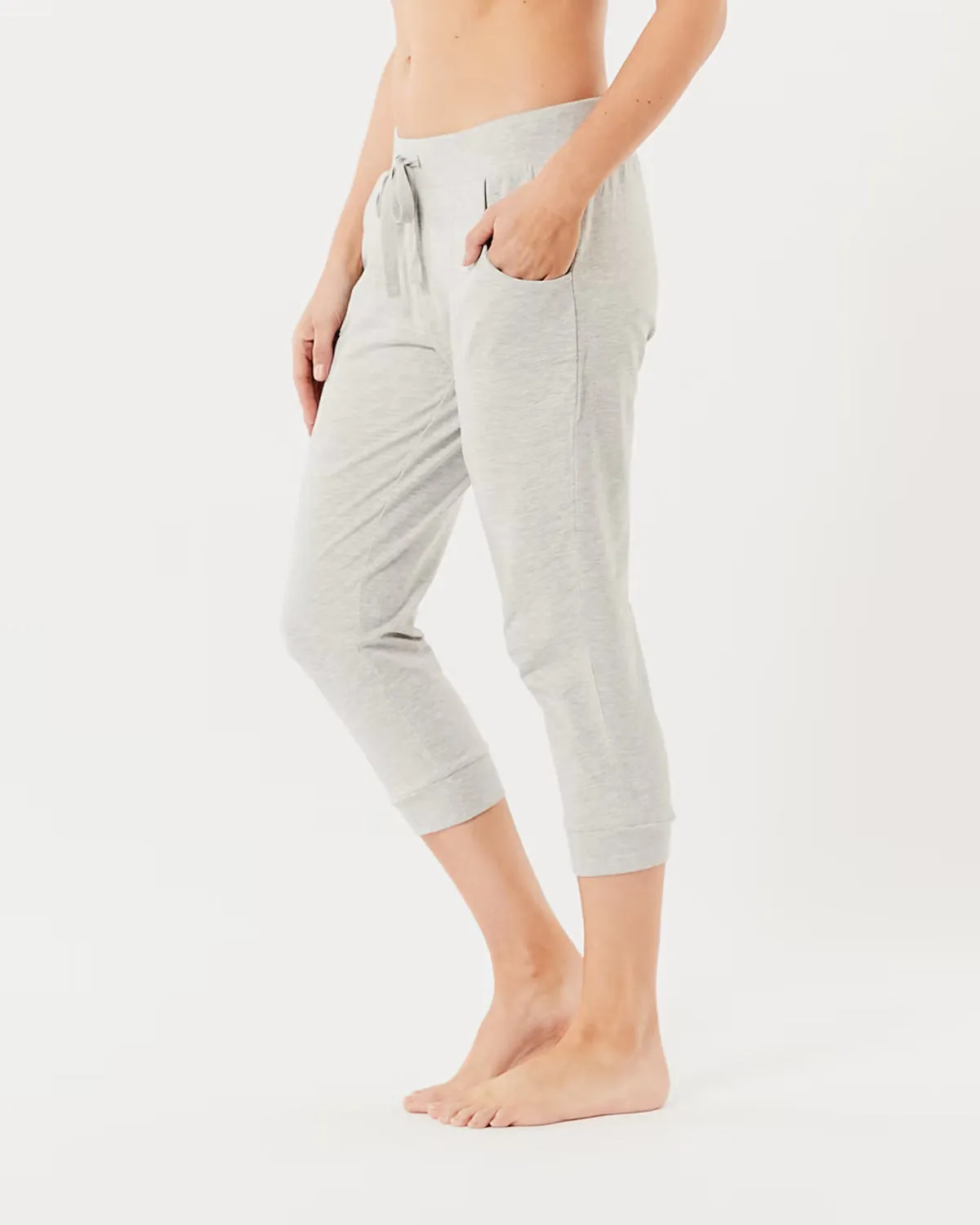 Women's Capri  Length Sweatpants Cropped Jogger Pant